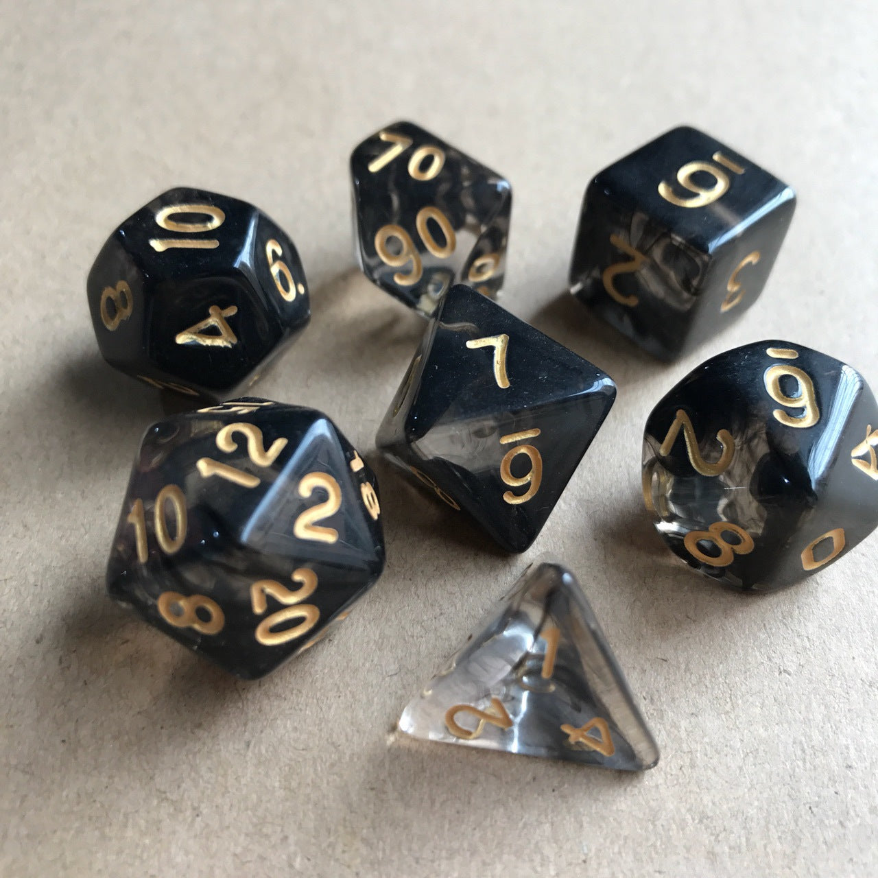 Gold & Black Dice Set