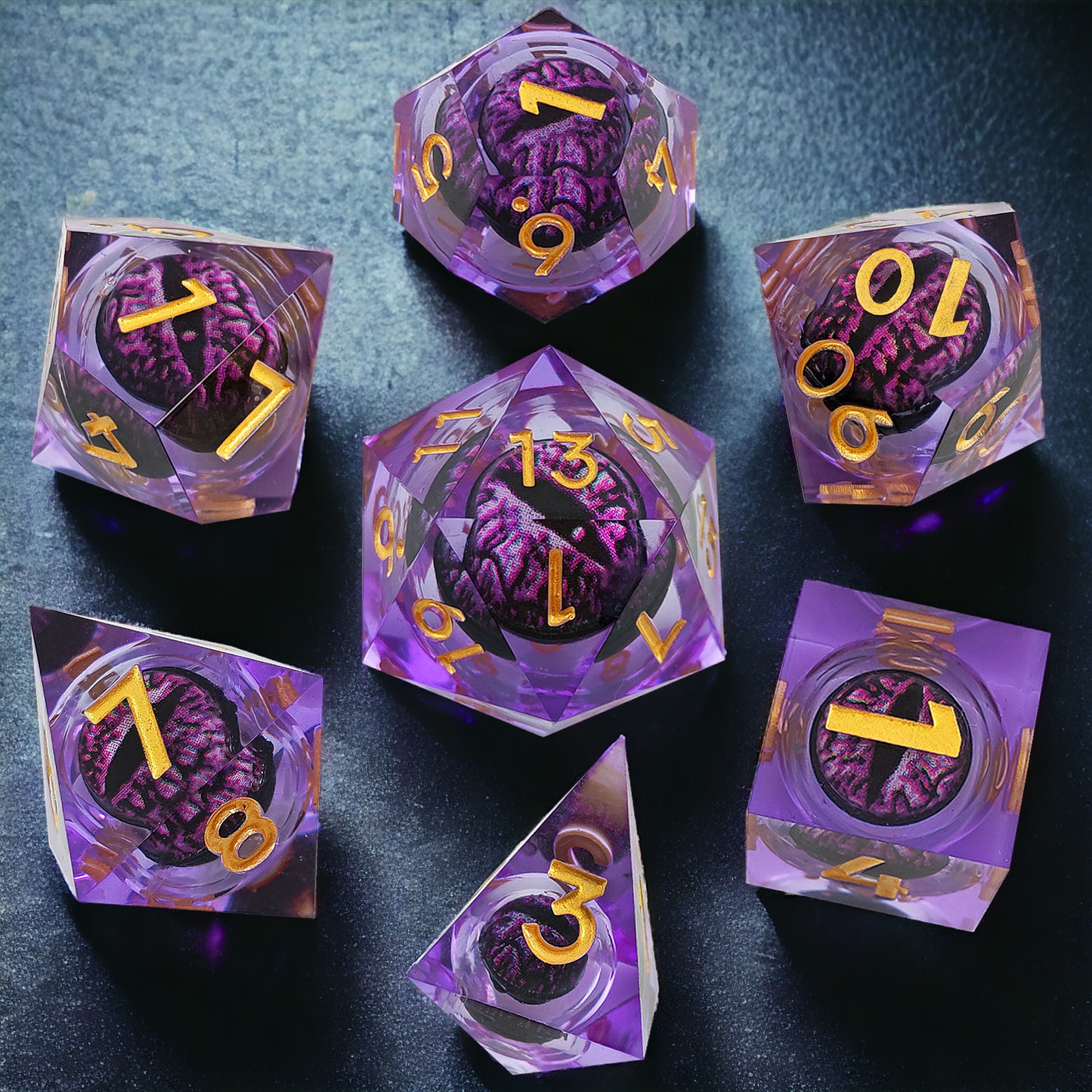 Eye See Purple Dice Set