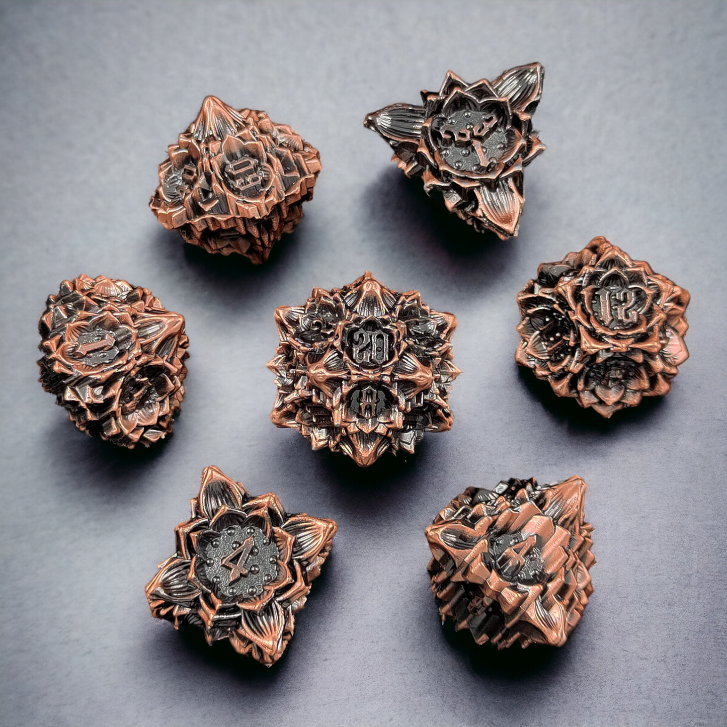 Bronze Bloom Dice Set