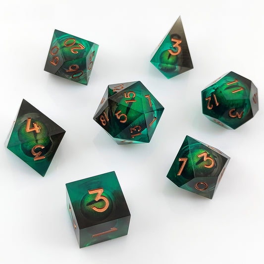 Emerald Enigma Dice Set