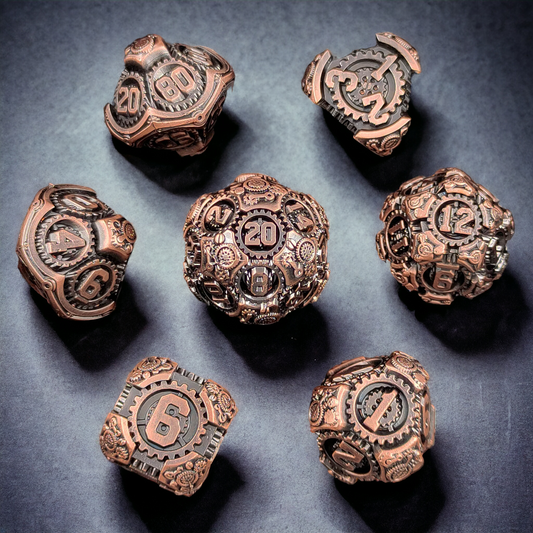 Steampunk Gear Dice Set